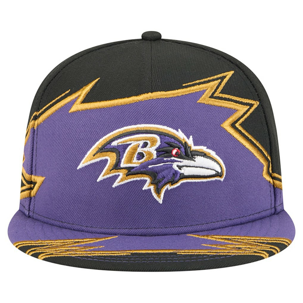 Baltimore Ravens New Era Break 59FIFTY Fitted Hat Black/Purple | NFL