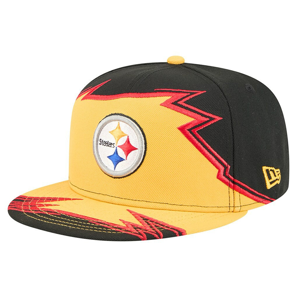 Pittsburgh Steelers New Era Break 59FIFTY Fitted Hat Black/Gold | NFL