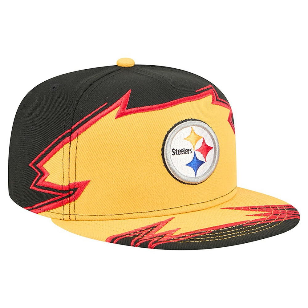 Pittsburgh Steelers New Era Break 59FIFTY Fitted Hat Black/Gold | NFL