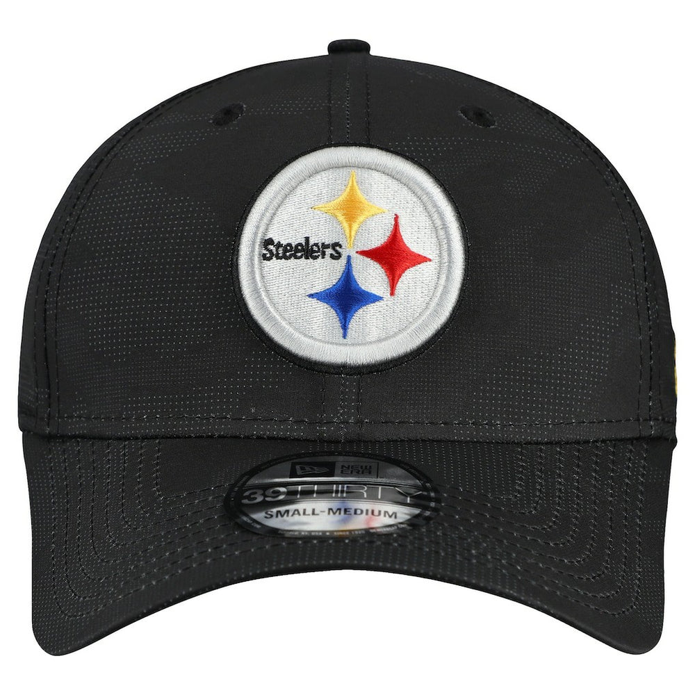 Pittsburgh Steelers New Era Tonal Camo 39THIRTY Stretch Fit Hat Black | NFL