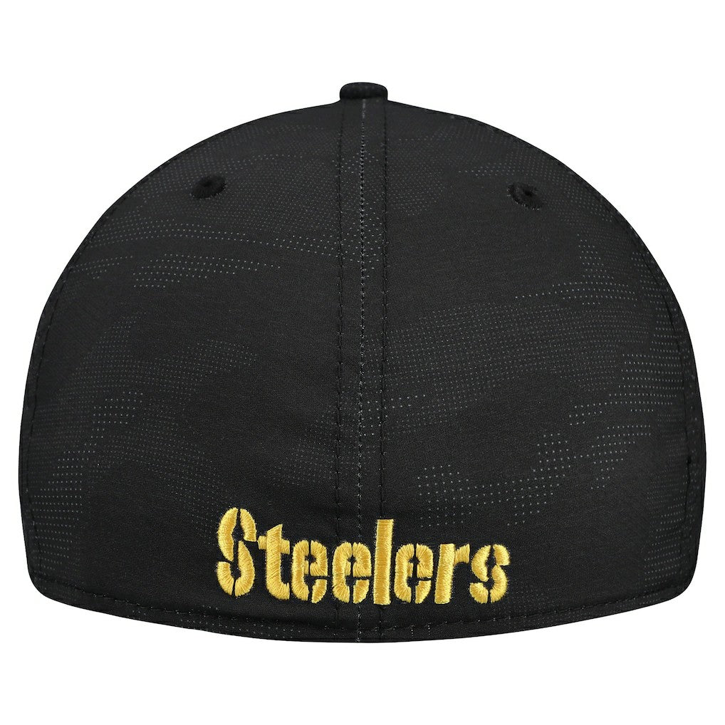 Pittsburgh Steelers New Era Tonal Camo 39THIRTY Stretch Fit Hat Black | NFL
