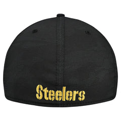 Pittsburgh Steelers New Era Tonal Camo 39THIRTY Stretch Fit Hat Black | NFL