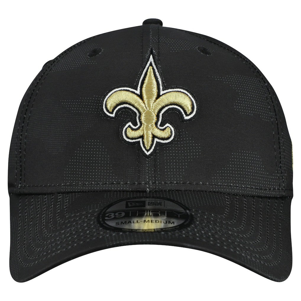New Orleans Saints New Era Tonal Camo 39THIRTY Stretch Fit Hat Black | NFL