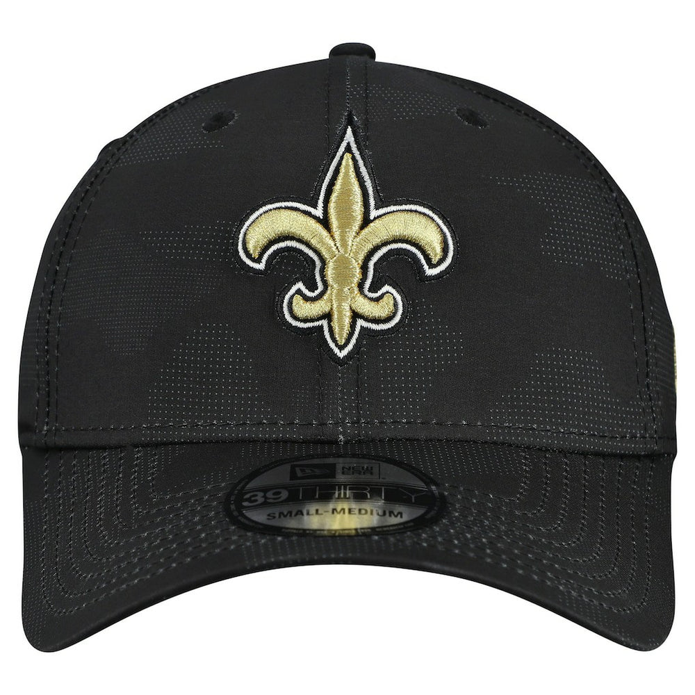 New Orleans Saints New Era Tonal Camo 39THIRTY Stretch Fit Hat Black | NFL