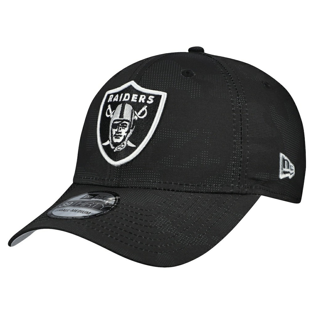 Las Vegas Raiders New Era Tonal Camo 39THIRTY Stretch Fit Hat Black | NFL