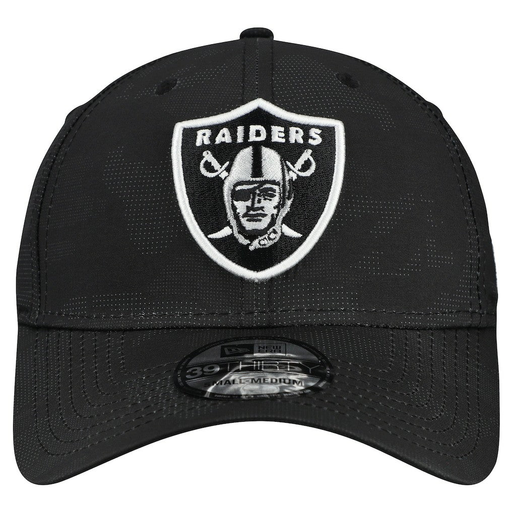 Las Vegas Raiders New Era Tonal Camo 39THIRTY Stretch Fit Hat Black | NFL