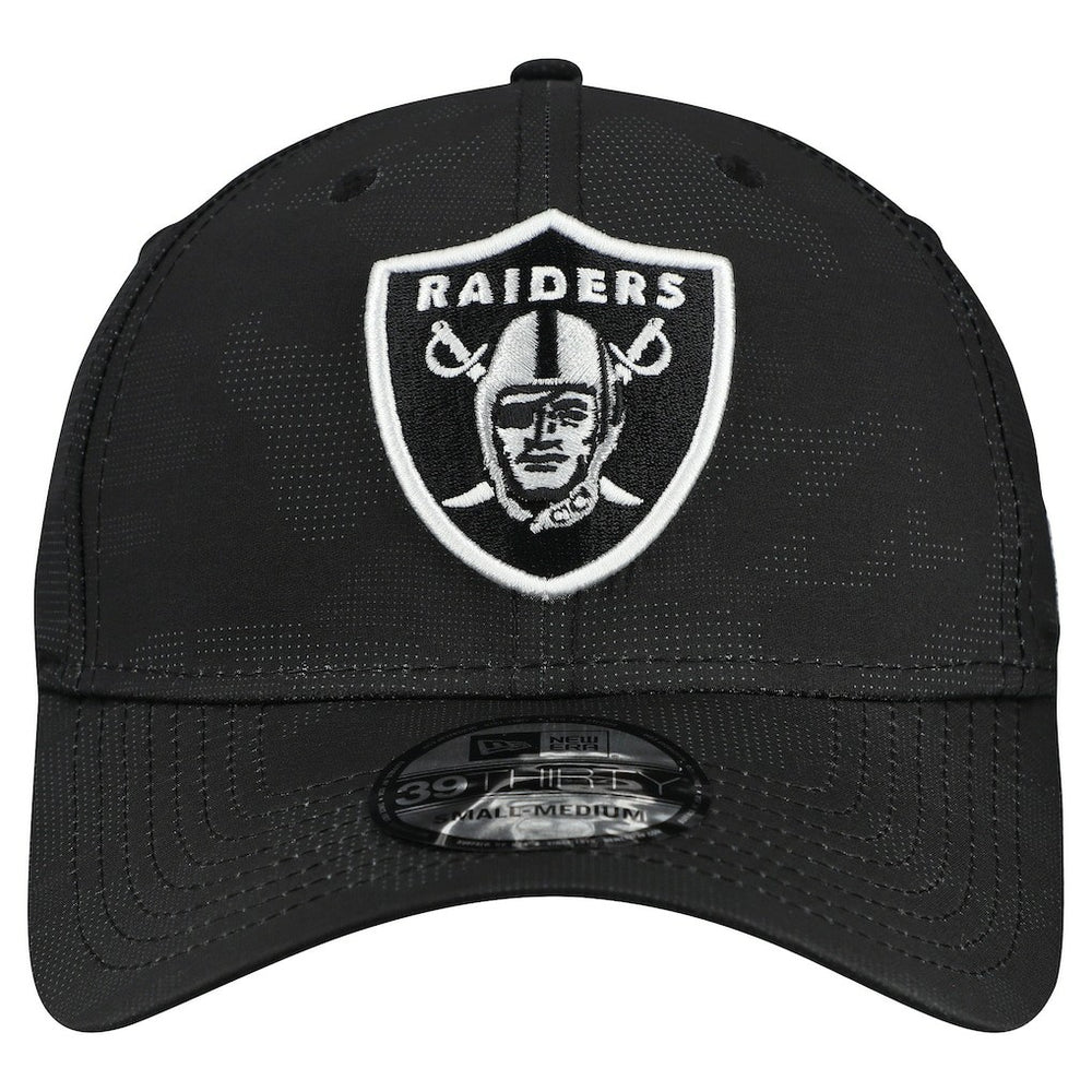 Las Vegas Raiders New Era Tonal Camo 39THIRTY Stretch Fit Hat Black | NFL