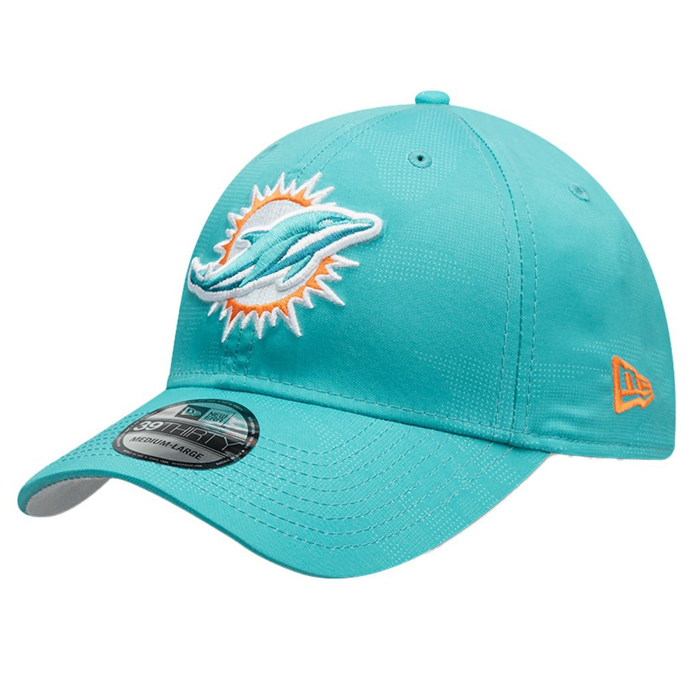 Miami Dolphins New Era Tonal Camo 39THIRTY Stretch Fit Hat Aqua | NFL