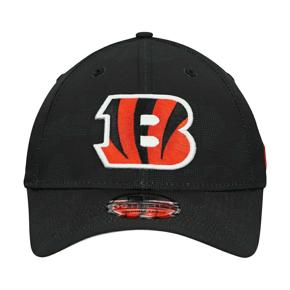 Cincinnati Bengals New Era Tonal Camo 39THIRTY Stretch Fit Hat Black | NFL