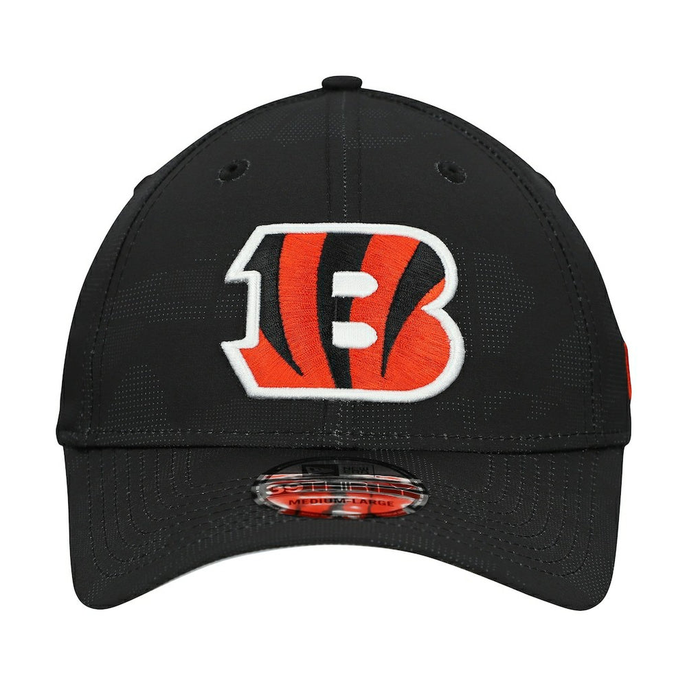 Cincinnati Bengals New Era Tonal Camo 39THIRTY Stretch Fit Hat Black | NFL