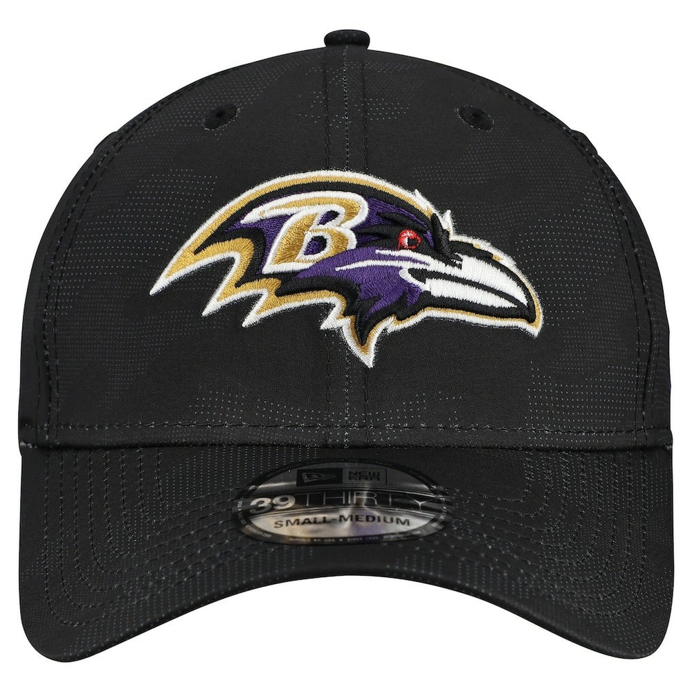 Baltimore Ravens New Era Tonal Camo 39THIRTY Stretch Fit Hat Black | NFL