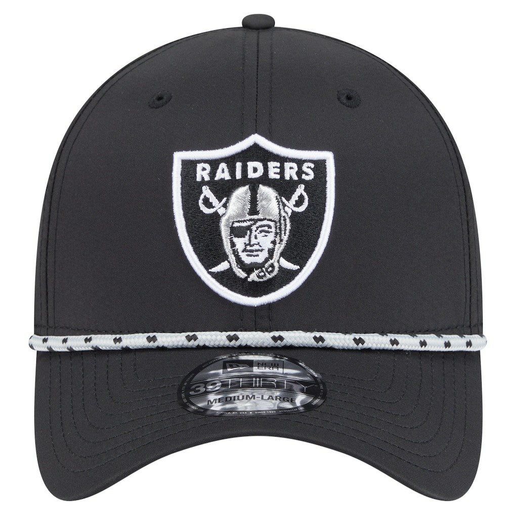 Las Vegas Raiders New Era Perforated 39THIRTY Flex Hat Black | NFL