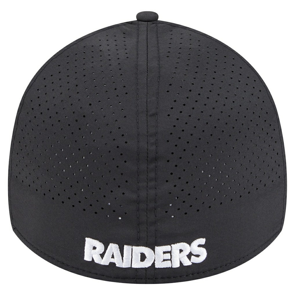 Las Vegas Raiders New Era Perforated 39THIRTY Flex Hat Black | NFL