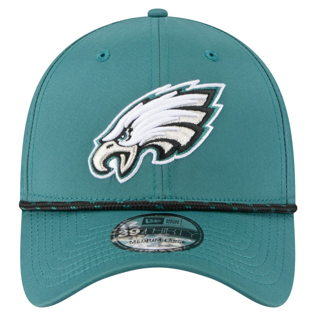 Philadelphia Eagles New Era Perforated 39THIRTY Flex Hat Midnight Green | NFL