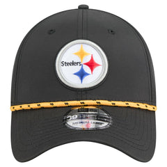 Pittsburgh Steelers New Era Perforated 39THIRTY Flex Hat Black | NFL