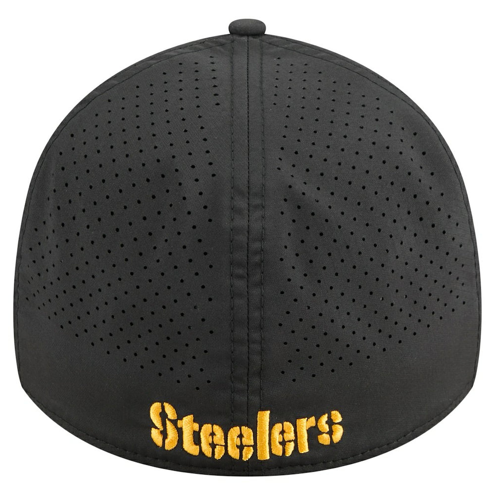 Pittsburgh Steelers New Era Perforated 39THIRTY Flex Hat Black | NFL