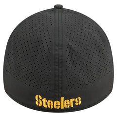 Pittsburgh Steelers New Era Perforated 39THIRTY Flex Hat Black | NFL