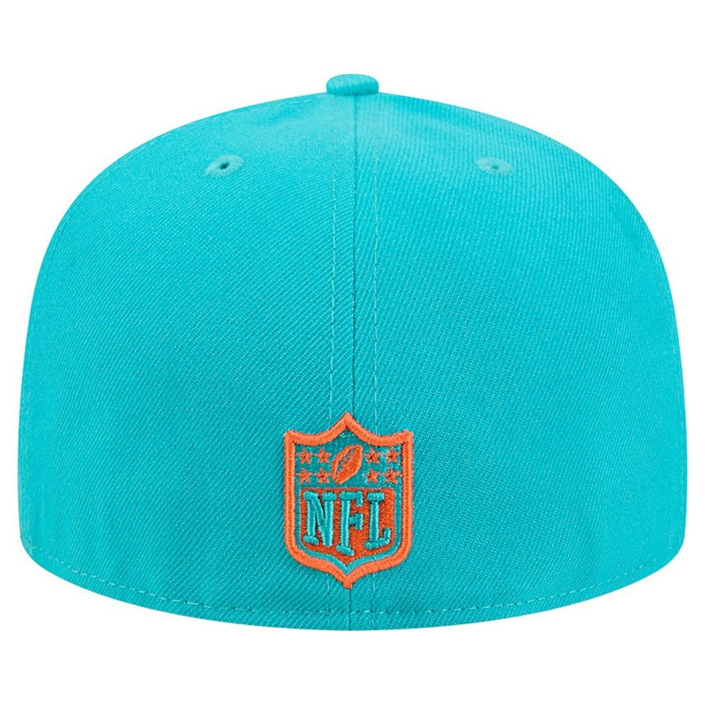 Miami Dolphins New Era Tri-Hit 59FIFTY Fitted Hat Aqua | NFL