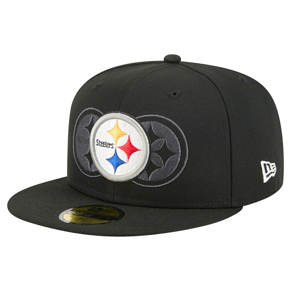 Pittsburgh Steelers New Era Tri-Hit 59FIFTY Fitted Hat Black | NFL
