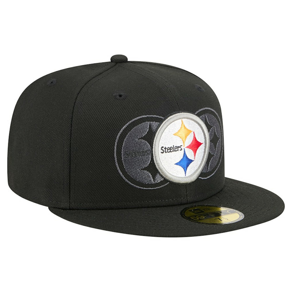 Pittsburgh Steelers New Era Tri-Hit 59FIFTY Fitted Hat Black | NFL