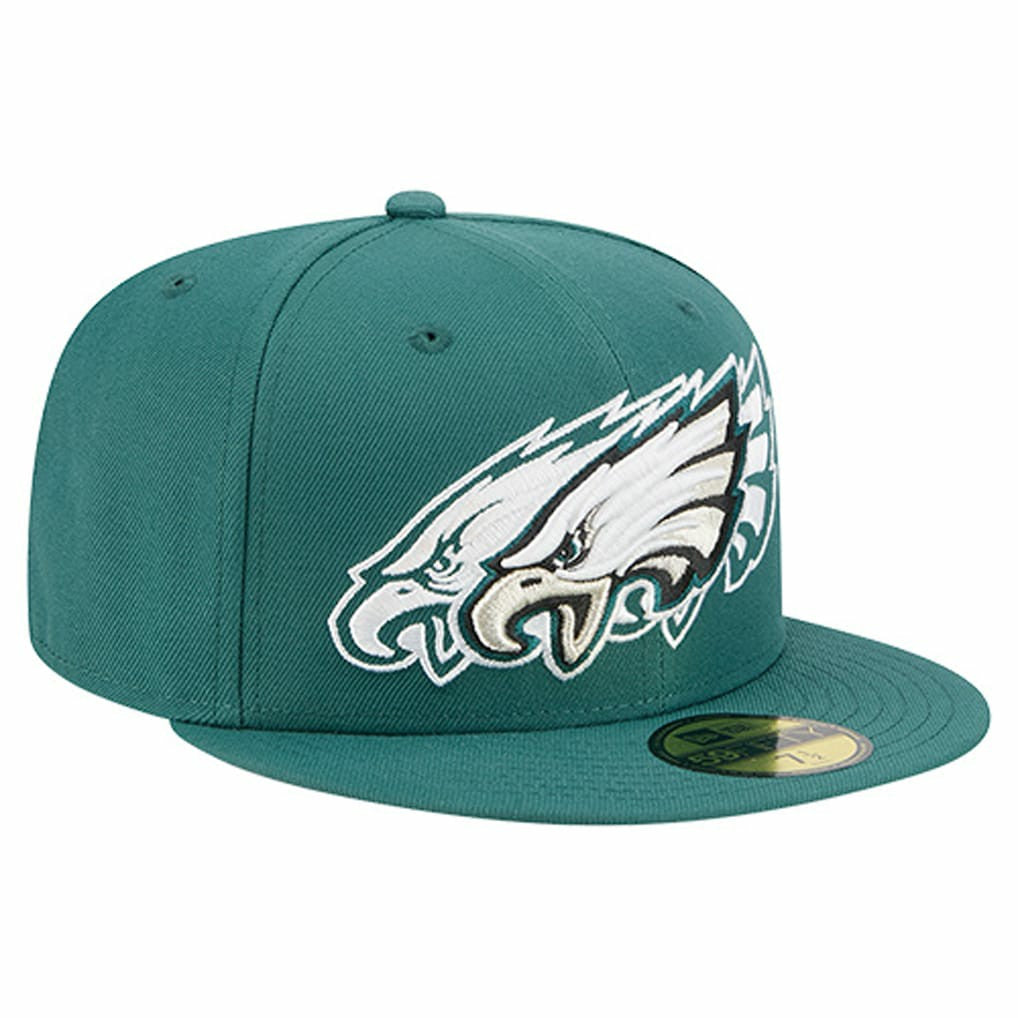 Philadelphia Eagles New Era Tri-Hit 59FIFTY Fitted Hat Midnight Green | NFL
