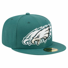 Philadelphia Eagles New Era Tri-Hit 59FIFTY Fitted Hat Midnight Green | NFL