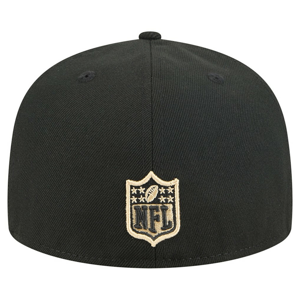New Orleans Saints New Era Tri-Hit 59FIFTY Fitted Hat Black | NFL