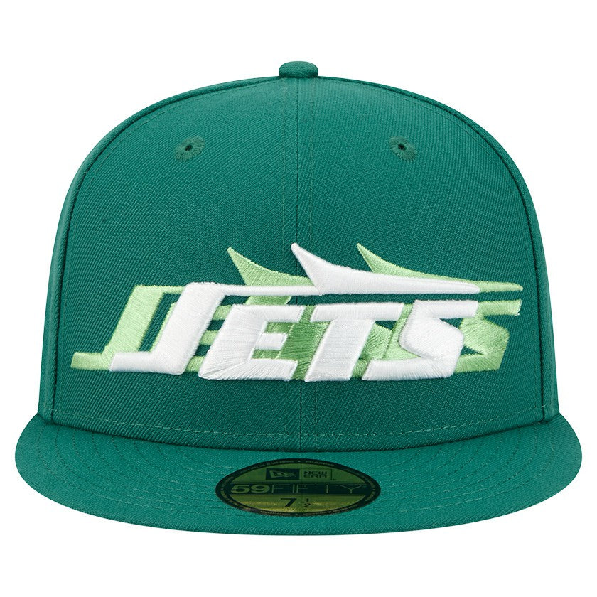 New York Jets New Era Tri-Hit 59FIFTY Fitted Hat Green | NFL