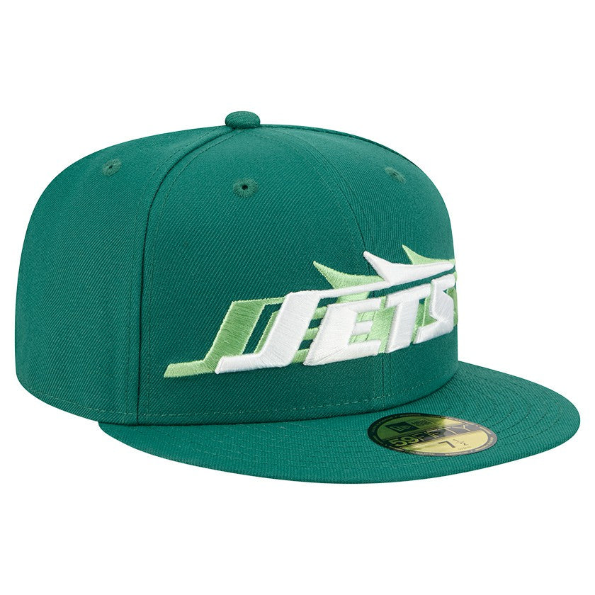 New York Jets New Era Tri-Hit 59FIFTY Fitted Hat Green | NFL