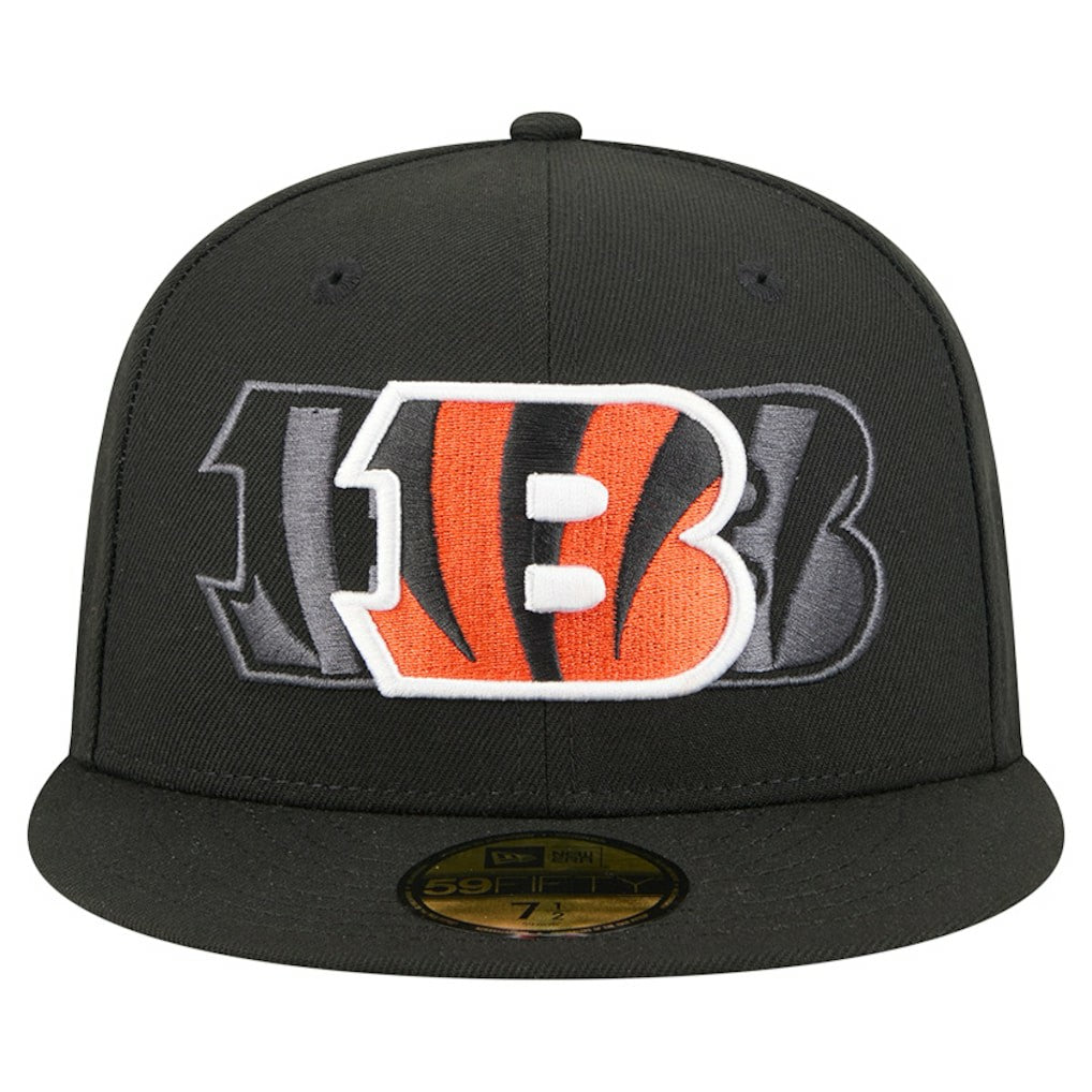 Cincinnati Bengals New Era Tri-Hit 59FIFTY Fitted Hat Black | NFL