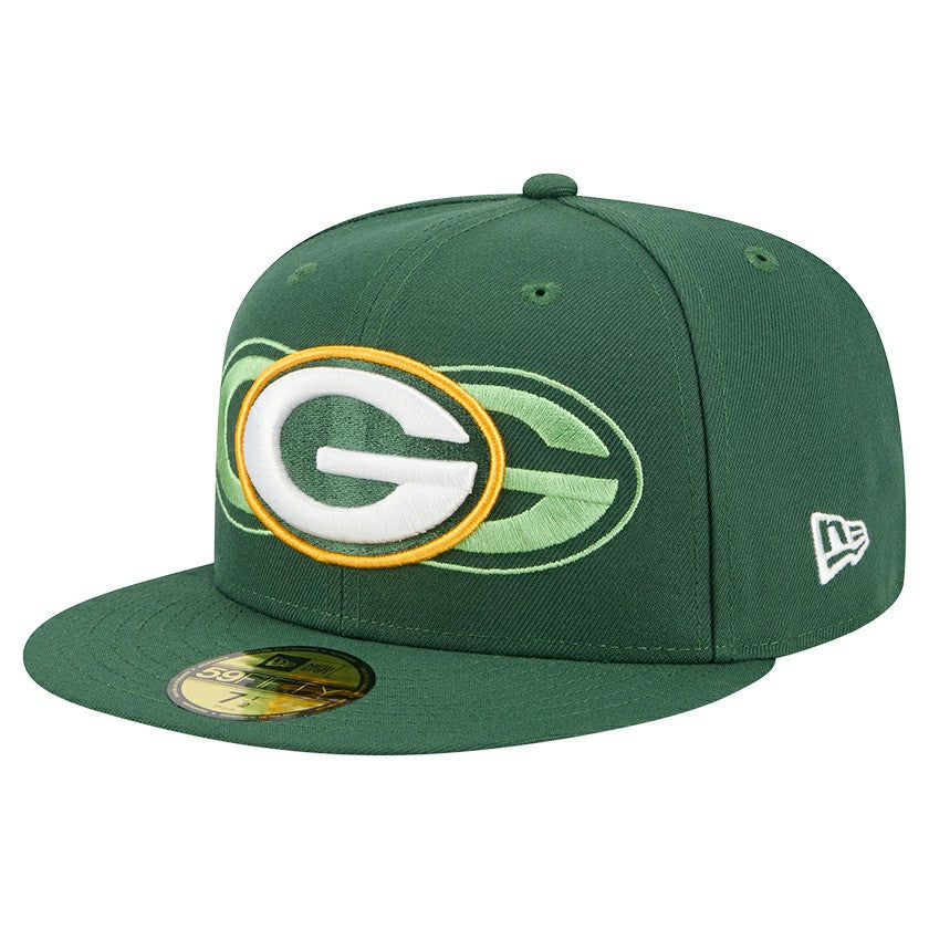 Green Bay Packers New Era Tri-Hit 59FIFTY Fitted Hat Green | NFL