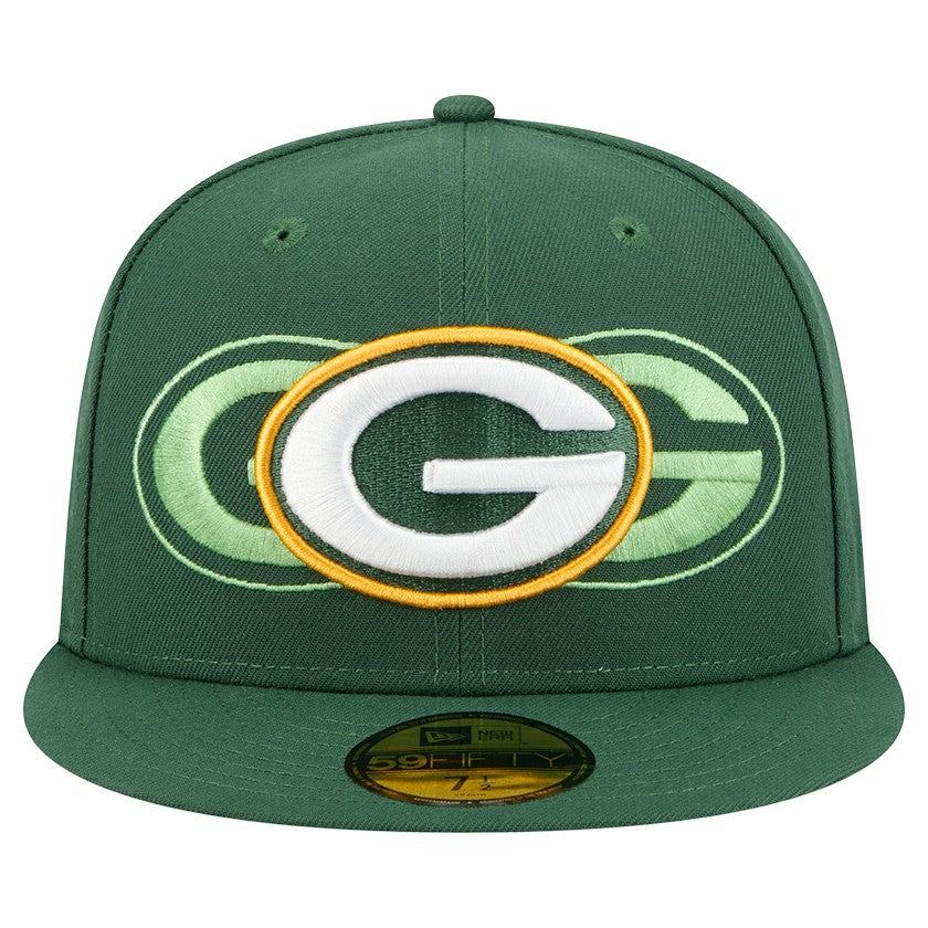 Green Bay Packers New Era Tri-Hit 59FIFTY Fitted Hat Green | NFL