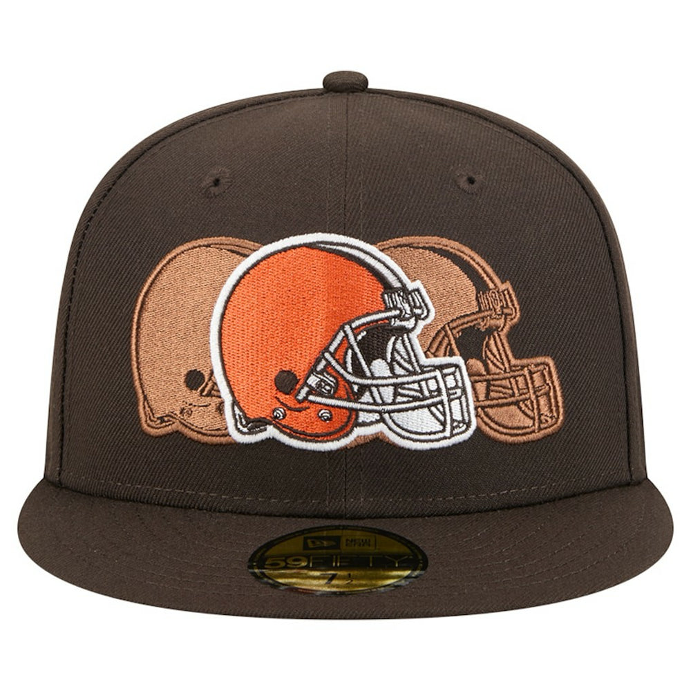 Cleveland Browns New Era Tri-Hit 59FIFTY Fitted Hat Brown | NFL