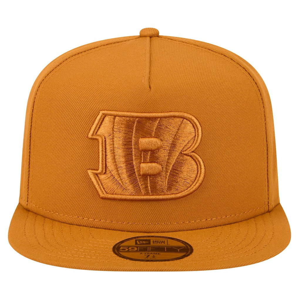 Cincinnati Bengals New Era Color Pack A-Frame 59FIFTY Fitted Hat Brown | NFL