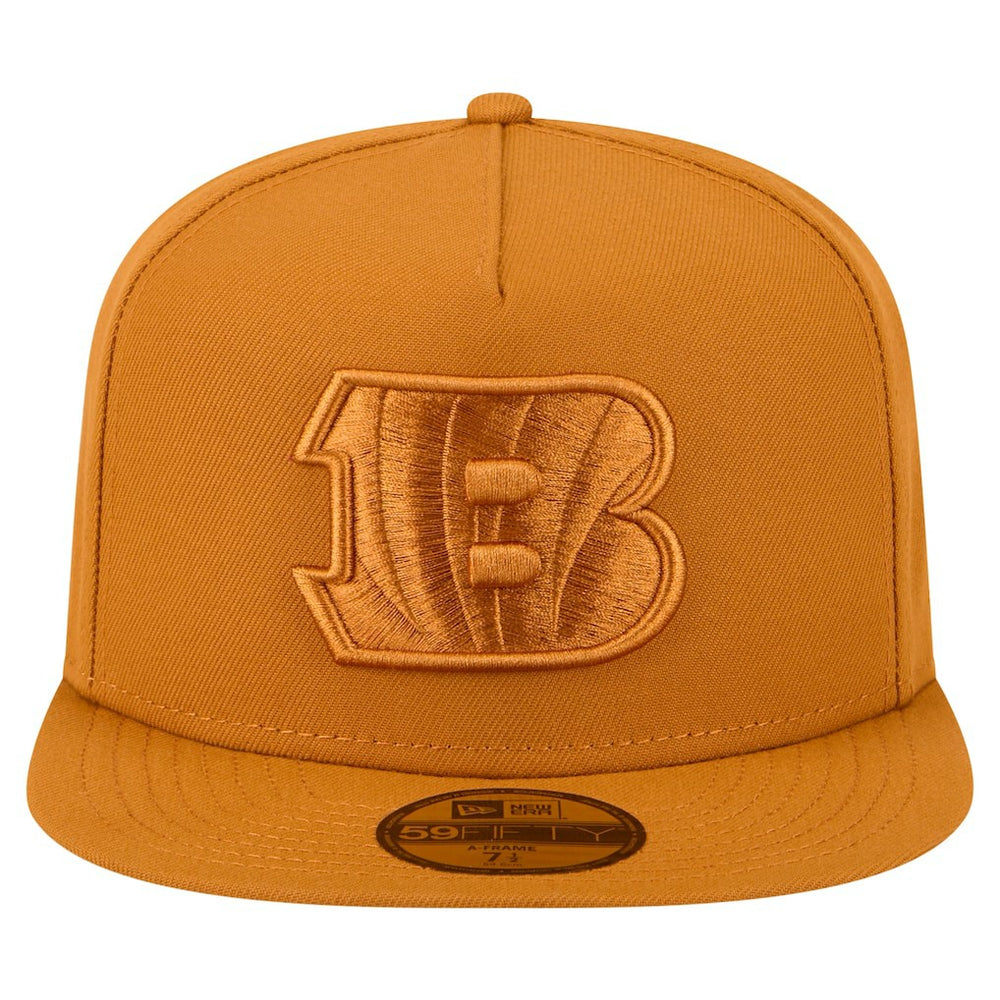 Cincinnati Bengals New Era Color Pack A-Frame 59FIFTY Fitted Hat Brown | NFL