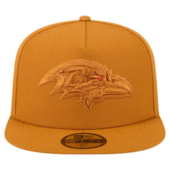 Baltimore Ravens New Era Color Pack A-Frame 59FIFTY Fitted Hat Brown | NFL