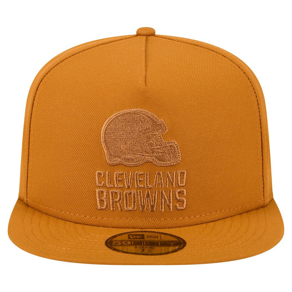 Cleveland Browns New Era Color Pack A-Frame 59FIFTY Fitted Hat Brown | NFL