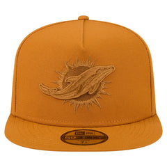 Miami Dolphins New Era Color Pack A-Frame 59FIFTY Fitted Hat Brown | NFL