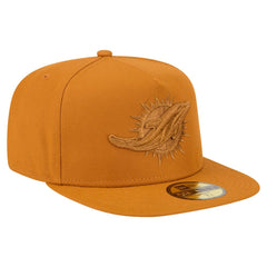 Miami Dolphins New Era Color Pack A-Frame 59FIFTY Fitted Hat Brown | NFL