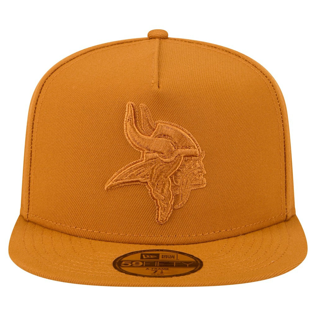 Minnesota Vikings New Era Color Pack A-Frame 59FIFTY Fitted Hat Brown | NFL