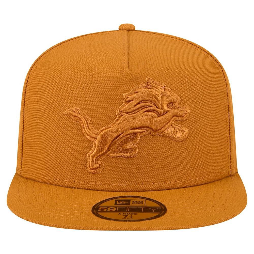 Detroit Lions New Era Color Pack A-Frame 59FIFTY Fitted Hat Brown | NFL