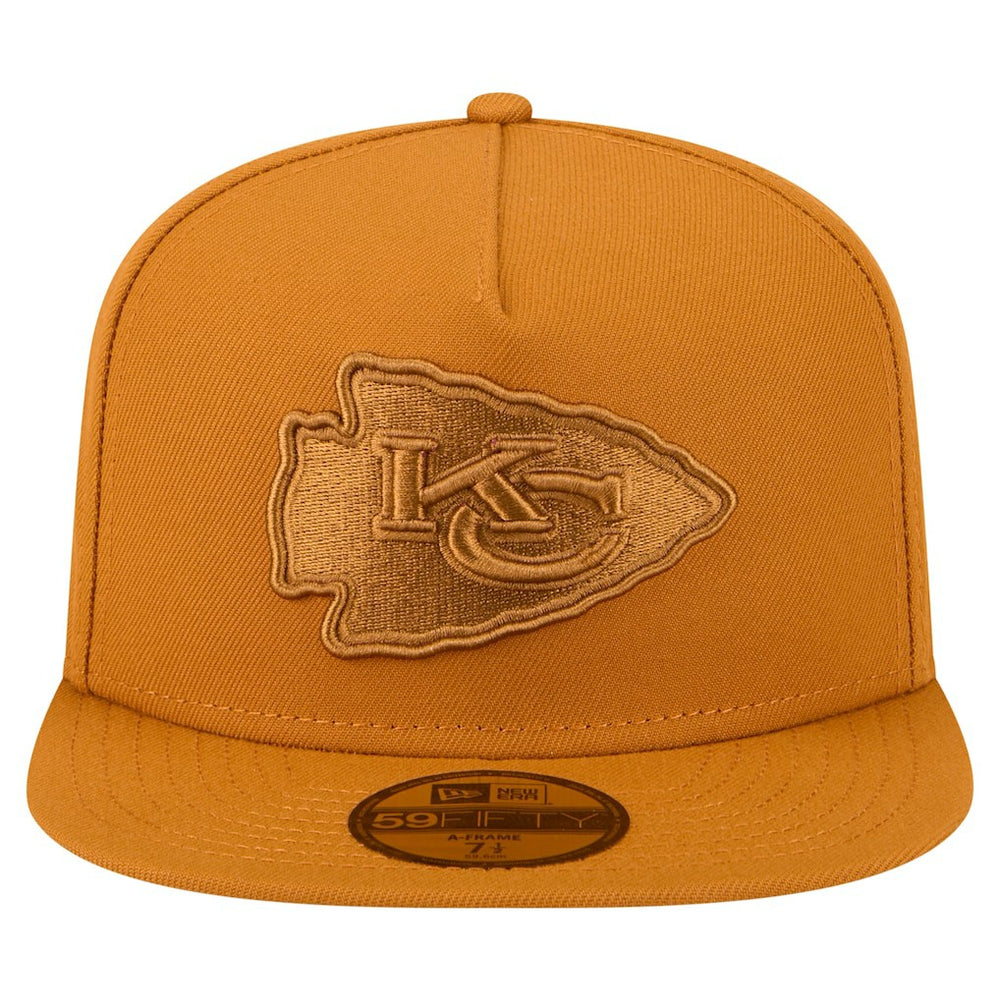 Kansas City Chiefs New Era Color Pack A-Frame 59FIFTY Fitted Hat Brown | NFL