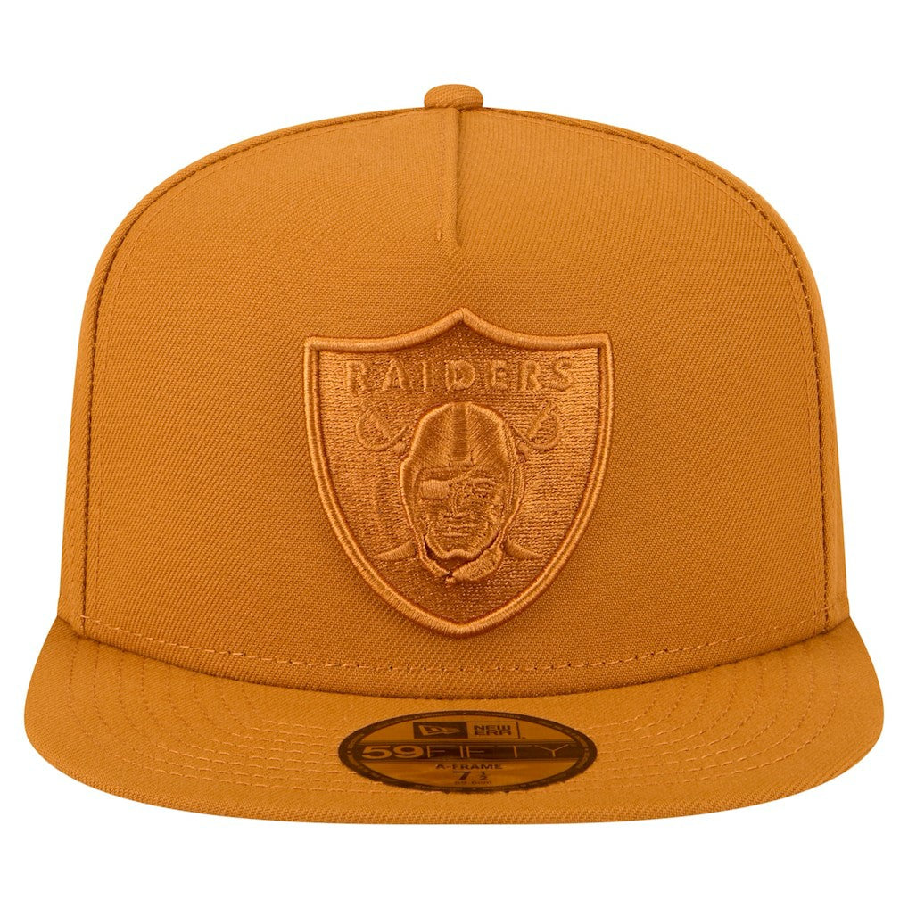 Las Vegas Raiders New Era Color Pack A-Frame 59FIFTY Fitted Hat Brown | NFL