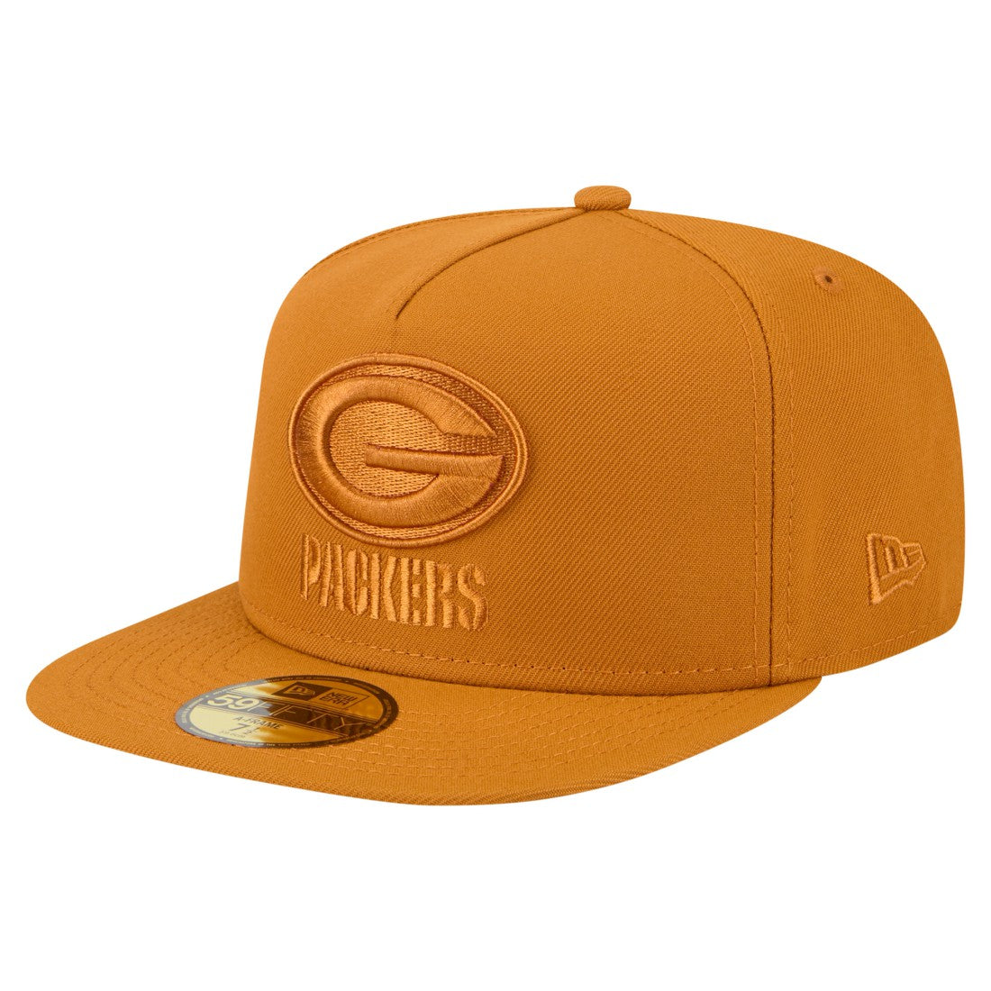Green Bay Packers New Era Color Pack A-Frame 59FIFTY Fitted Hat Brown | NFL
