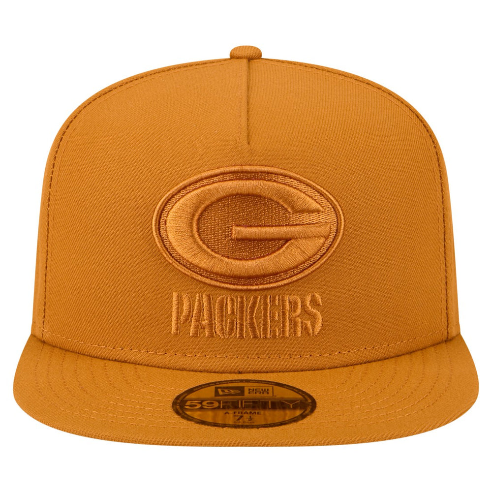 Green Bay Packers New Era Color Pack A-Frame 59FIFTY Fitted Hat Brown | NFL