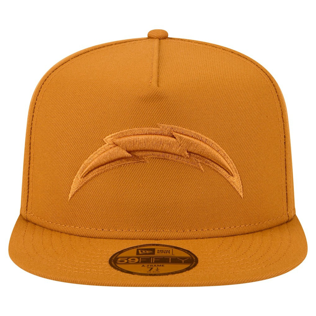 Los Angeles Chargers New Era Color Pack A-Frame 59FIFTY Fitted Hat Brown | NFL