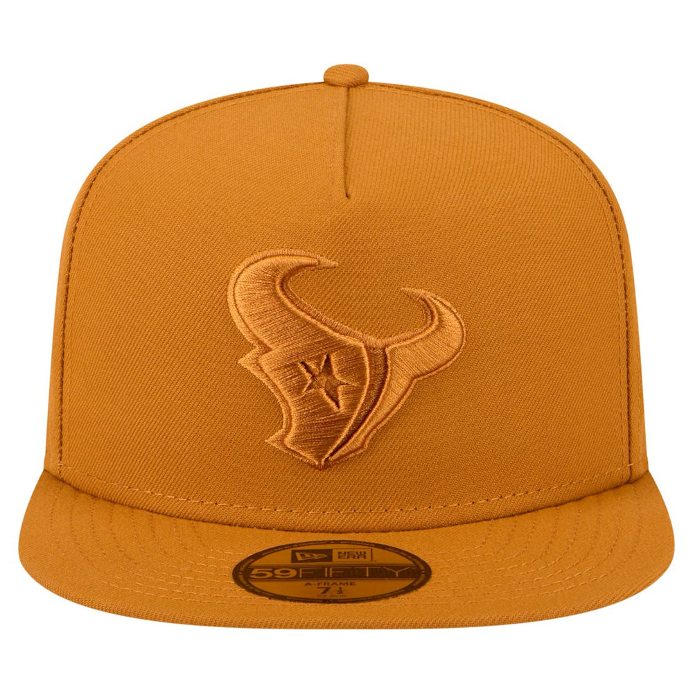 Houston Texans New Era Color Pack A-Frame 59FIFTY Fitted Hat Brown | NFL