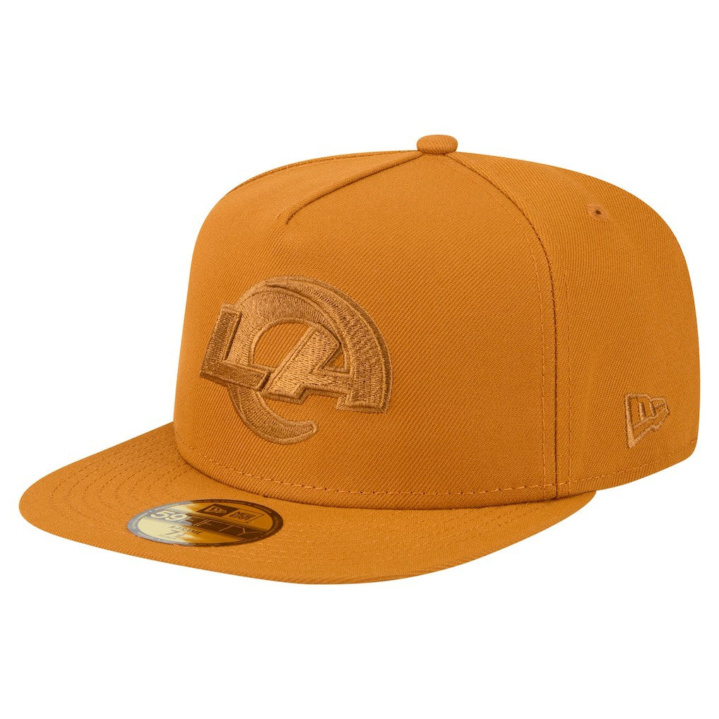 Los Angeles Rams New Era Color Pack A-Frame 59FIFTY Fitted Hat Brown | NFL