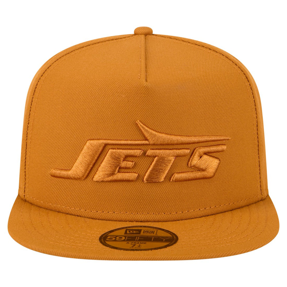 New York Jets New Era Color Pack A-Frame 59FIFTY Fitted Hat Brown | NFL