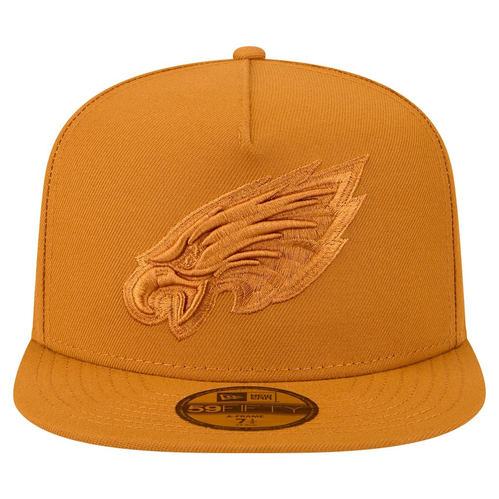 Philadelphia Eagles New Era Color Pack A-Frame 59FIFTY Fitted Hat Brown | NFL